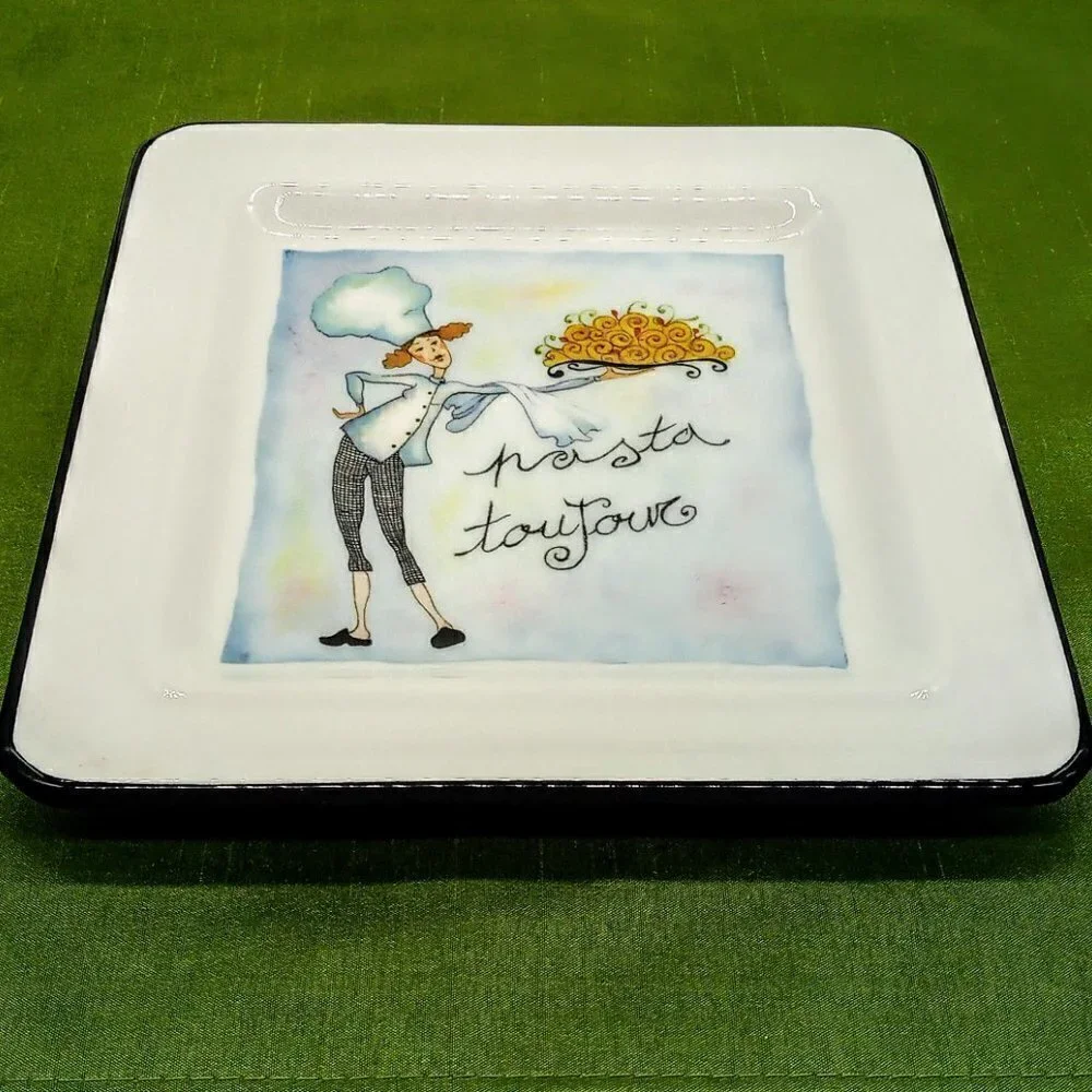 Designed by Brunelli Italian Square Salad Plate